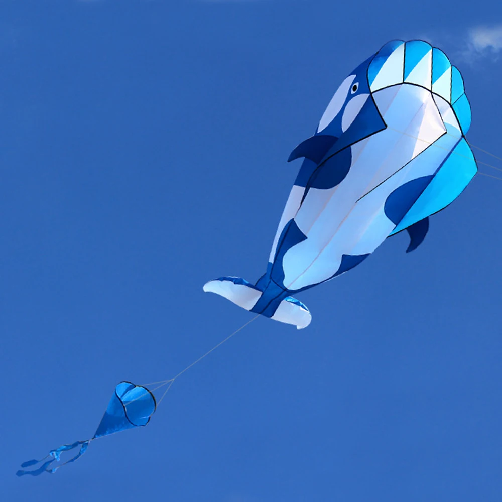 

Huge 3D Kite Frameless Soft Parafoil Giant Whale Flying Kite Outdoor Sports Toy Children Kids Funny Kites Easy to Fly Power Kite