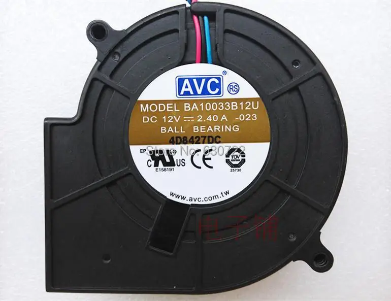 1 Pcs DC Blower Fan 12V 9733 2 Pin 97x33mm Brushless DC