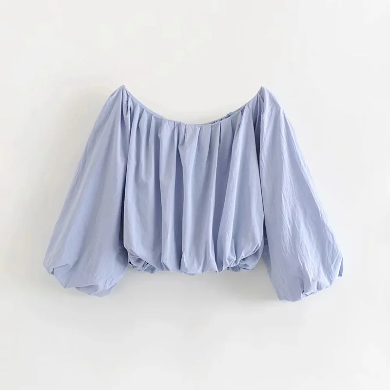 

COZARII blusas mujer de moda 2019 solid lantern Sleeve full sleeve casual style kimono blouse womens tops and blouses
