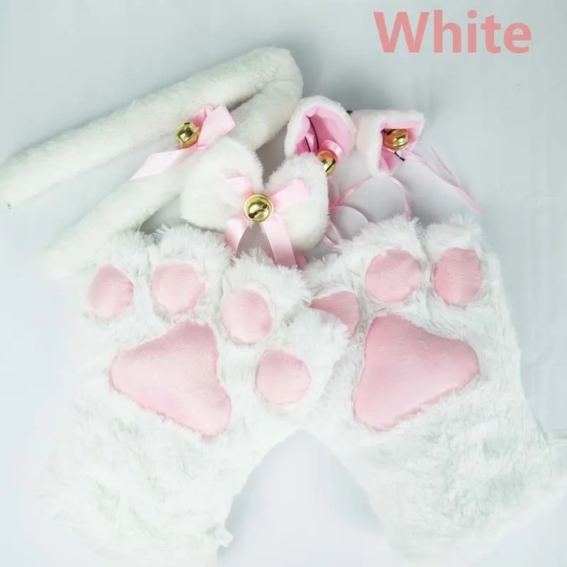 Ушки лапки 03. Кошачьи перчатки. Набор хвост и уши. Набор хвост и уши. Ушки и лапки кота аксессуары.