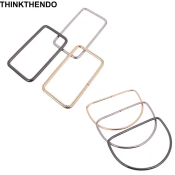 

1 Pair Metal Bag Handle Handbag semicircle Rectangle Shaped Purse Replacement Handles DIY Making Accessories