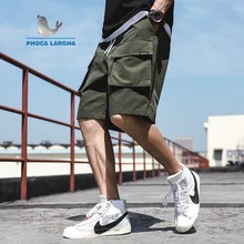 Японские рабочие шорты мужские летние повседневные однотонные прямые свободные спортивные летние пять брюки тренд пляжные брюки