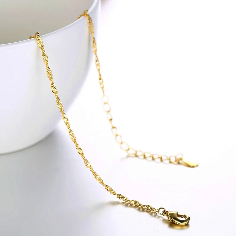 Fanqieliu, Серебро S925, 24 K, позолота, ожерелье, цепочка для женщин, регулируемая цепочка змеи, сделай сам, ювелирная цепочка для женщин FQL20191