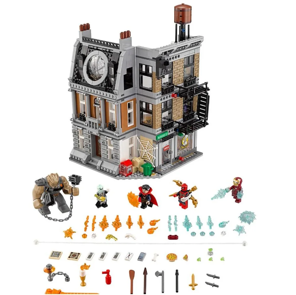 Avengers Marvel Super Hero Series 76108 Sanctum Sanctorum Showdown Building Blocks Bricks Toys Compatible Legoings Thanos 76108