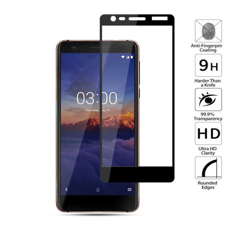 Для Nokia 3,1 закаленное стекло полное покрытие для Nokia 3,1 протектор экрана Nokia 3,1 TA-1049 TA-1057 TA-1063 TA-1070 TA-1074 TA