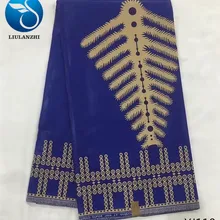 LIULANZHI настоящая вощеная ткань Анкара 6 ярдов/партия голубая java восковая ткань Африканская восковая ткань для платья YJ106-YJ125