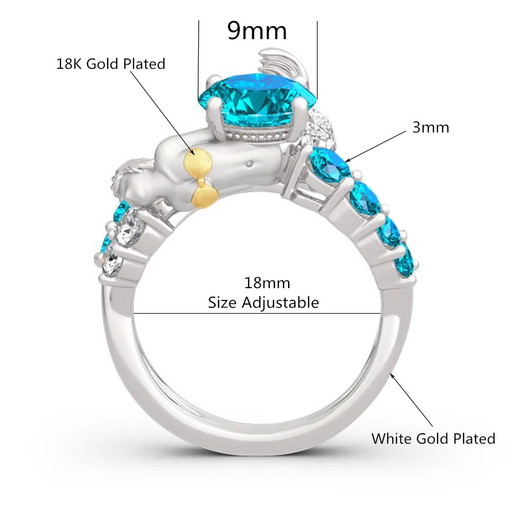 "Богиня моря" 925 пробы Серебряное кольцо русалки Женское Обручальное кольцо любовь подарок регулируемое богемное ювелирное изделие милая девушка Anillos