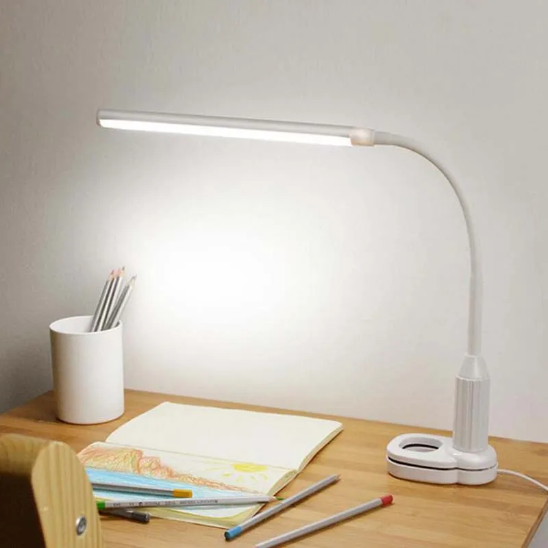 

5W 24 LED Desk Lamp USB Eye Protect Clamp Clip Light Table Lamp Dimmable Bendable USB Powered Touch Sensor Control Reading Lamp