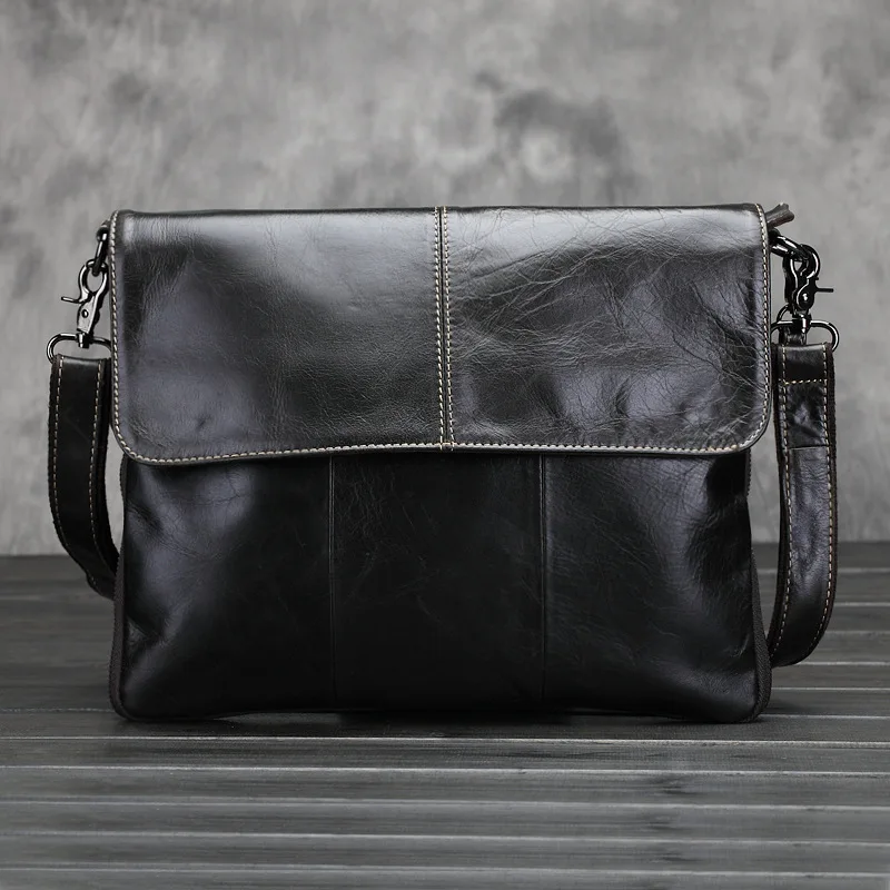 

Luxury Messenger Bag Men's Genuine Leather Shoulder Bag For Men Man Fashion Small Flap Male Crossbody Bags Handbags High Quality