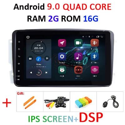 " DSP ips Android 9,0 4G 64G Автомобильный dvd-плеер для Benz CLK W209 W203 W168 W208 W463 W170 Vaneo Viano Vito E210 C208 gps PC - Цвет: 9.0 2G 16G IPS DSP