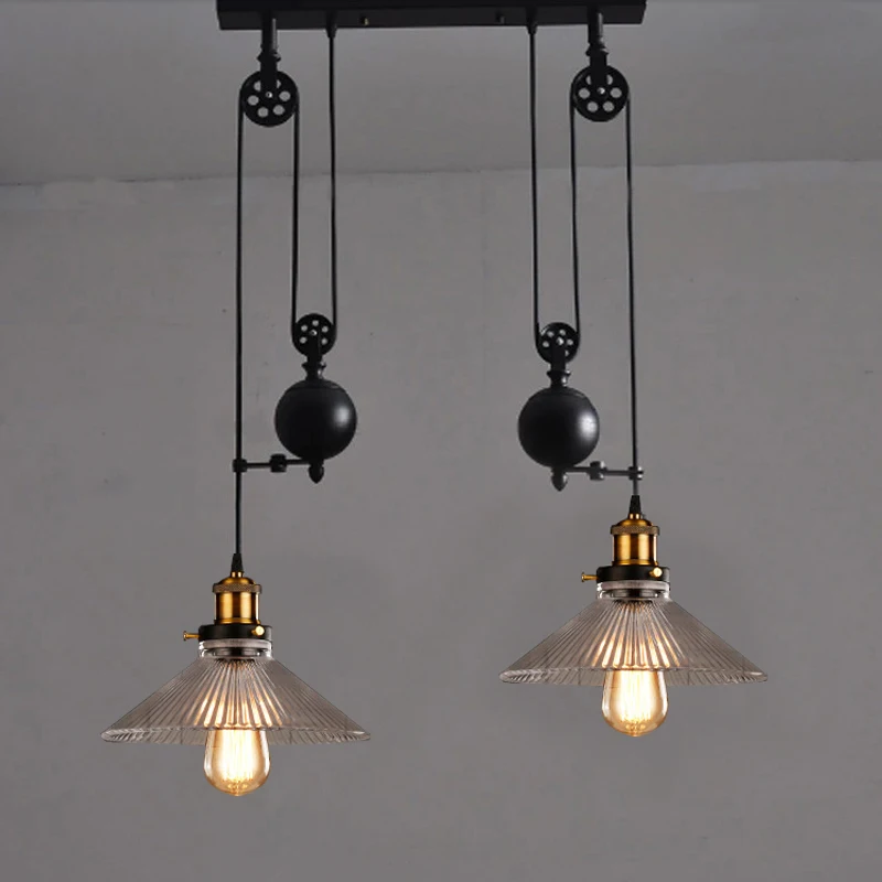 Kitchen Rise Fall Lights Kitchen Pulley Lights Retro Style Pendant