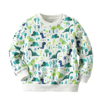 

Baby Boy Sweatshirts Spring Children Clothes Casual Cartoon Baby Girl Dinosaur t shirt Long Sleeves tshirt For Boy promotion
