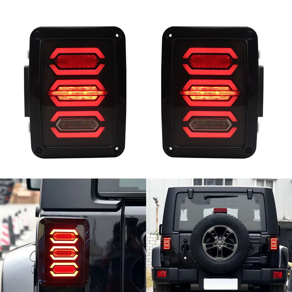 

2 Pcs/Set Car Styling LED Brake Light Trunk Side Turn Rear Signal Indicators Warning Tail Lights for Jeep Wrangler CSL20