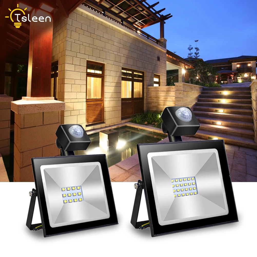 

Motion Sensor LED Flood Light 10W 30W 50W 100W Floodlights searching Lamp IP65 Reflector foco led exterior Outdoor Spotlight