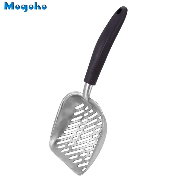 1x Dark Blue Handle Mogoko 1 шт., новинка, металлическая Полезная Лопата для кошачьего туалета, Песочная Лопата для домашних животных, артефакт, товары для собак из нержавеющей стали, металлические совок для уборки, совок - Цвет: 1x Dark Blue Handle