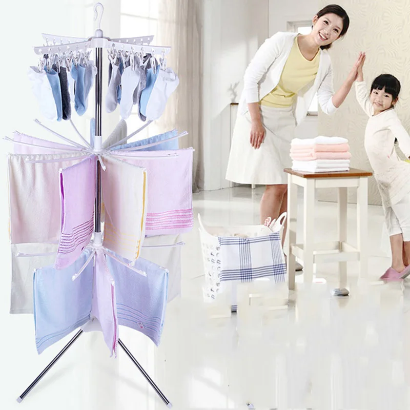 

Simple Foldable Towel Rack Floor Stand Drying Rack For Socks Towel Mobile Towel Storag Rack Balcony Hanger Indoor Clothes Rack
