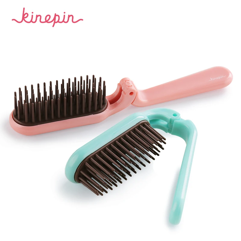Kinepin Pocket Folding Hair Brush Comb Portable Collapsible Travel