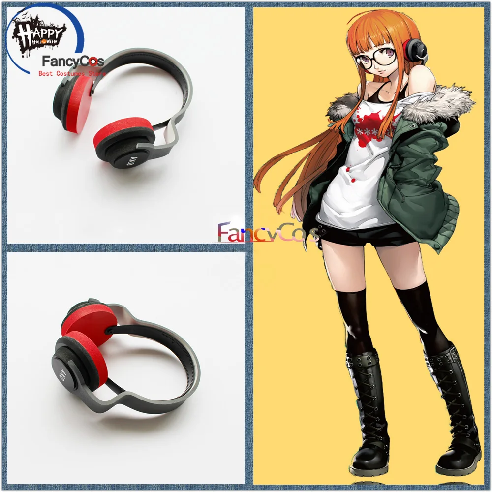 Игры персона 5 P5 Futaba головной убор сакуры cos Реквизит наушники Хэллоуин Аниме аксессуары для косплея