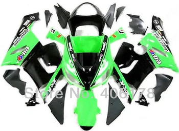

Cheap 05-06 ZX-6R Fairing For Ninja ZX6R 2005 2006 Green and black ELF Bike Fairings (Injection molding)