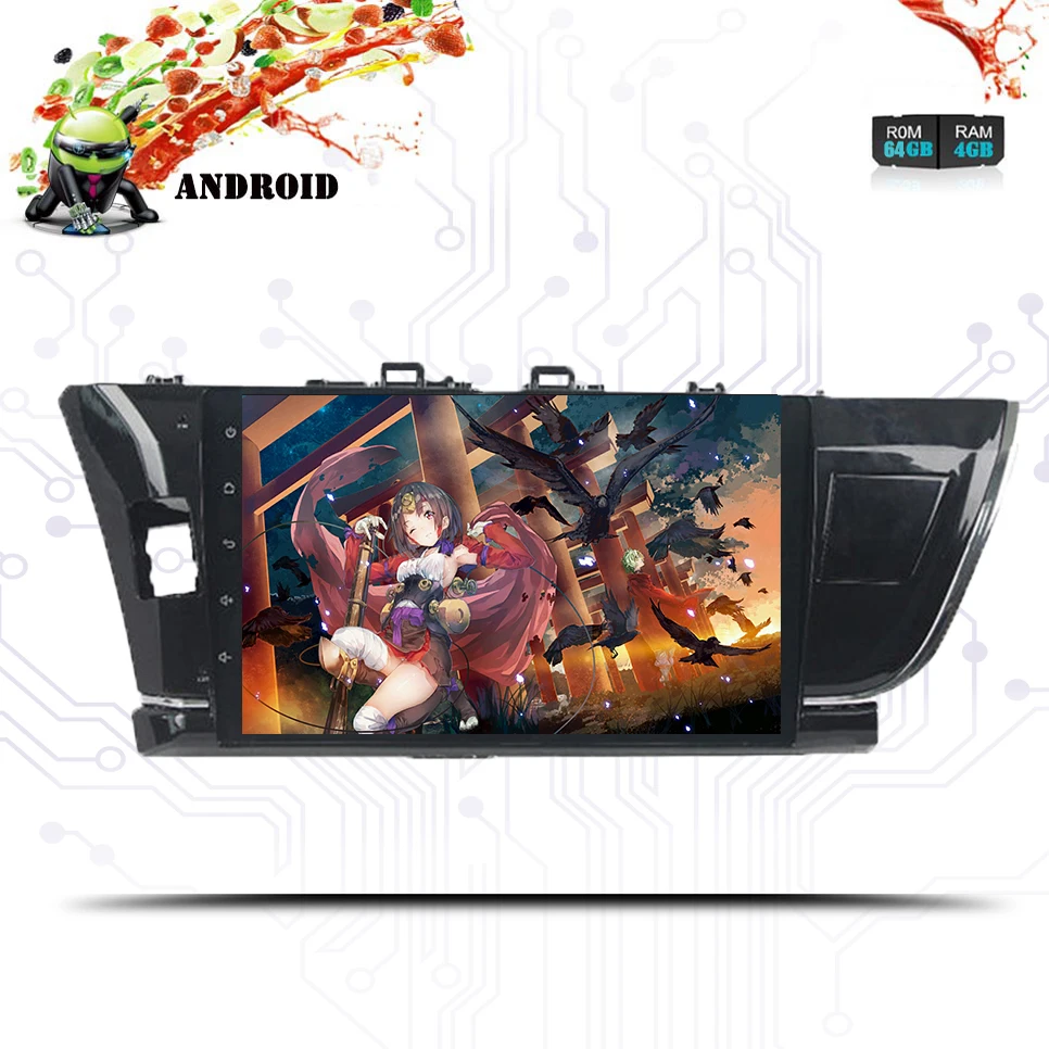 Flash Deal 1024*600 4G RAM 64G ROM Android 9.0 car dvd for toyota corolla LEVIN 2013 2015 Auto car radio gps player head unit navigation 5