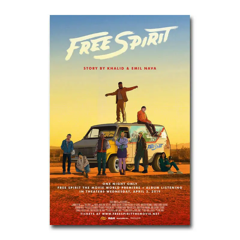 Q1986 плакаты и принты Free Spirit Story от Khalid &amp Emil Nava картина из фильма художественный