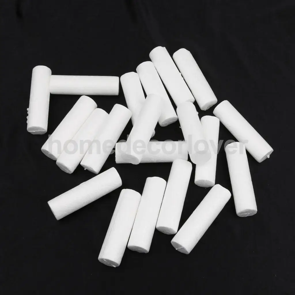 20pcs White Modelling Craft Polystyrene Foam Cylinder Pillar 88mm Kids