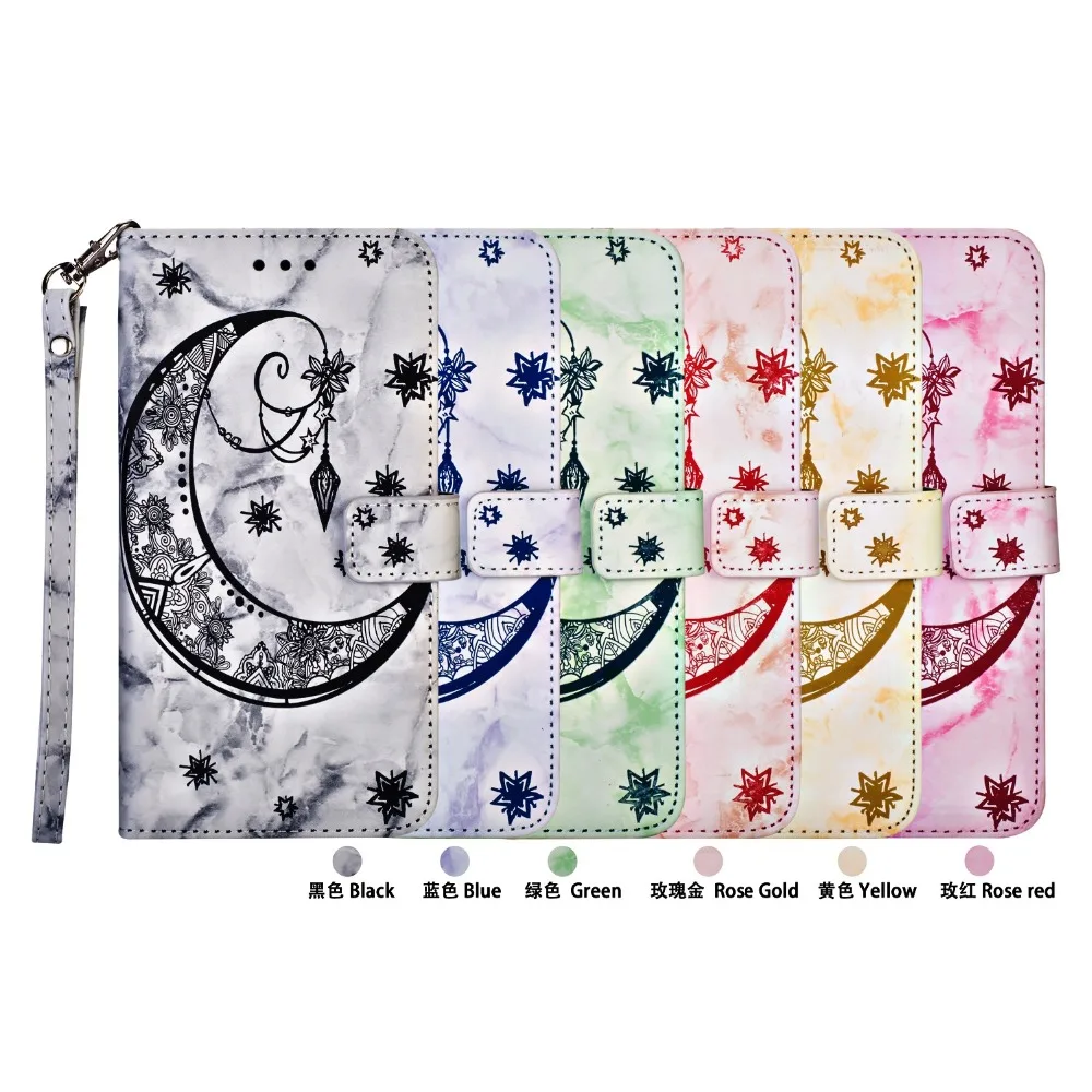

Marble Phone Case For Huawei P20 Cases Lite Glossy Stone Silicone Soft Flip Strap Cover For Huawei Mate10 20 Pro P8 Lite 2017