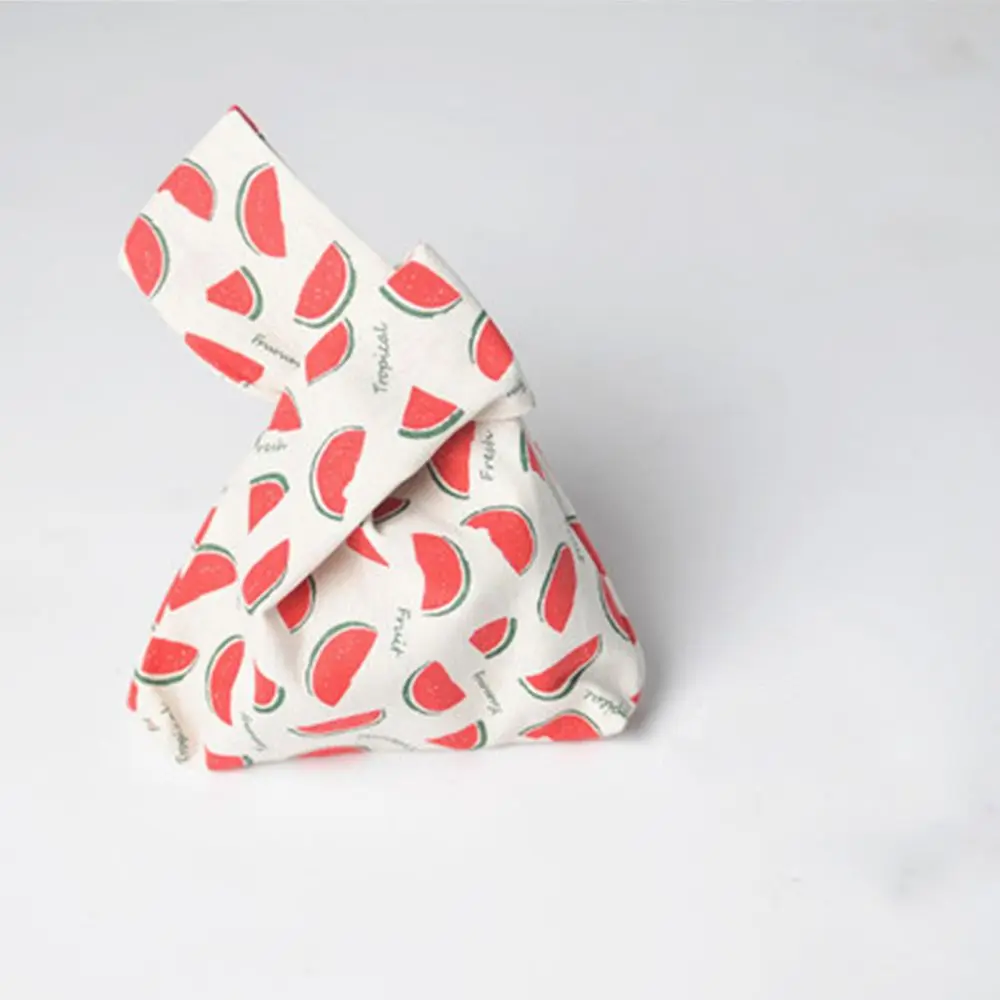Портативная хлопковая квадратная сумка для обеда, повседневные сумки, художественные сумки, полосатые наручные сумки, модная сумка-тоут в японском стиле - Цвет: A