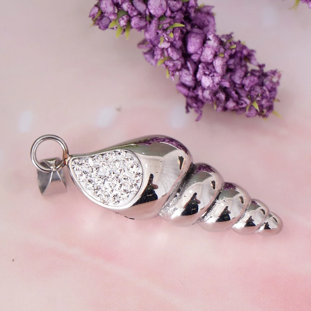 Women Men Unisex Stainless Steel Crystal Urn Pendant Cremation Ashes Holder Keepsake Memorial Jewelry for Family Members 