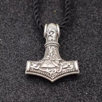 

SanLan 12PCS Wholesale Viking Thor Hammer Dropshipping Pendant Talisman Odin Symbol Dragon Anchor Necklace Amulet Gift Jewelry