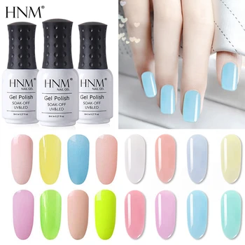 

HNM 8ml Color Jelly Nail Gel Polish Nude Translucent Nail Lacquer Long Lasting Enamel Paint Varnish Nail Art LED Lamp DIY Design
