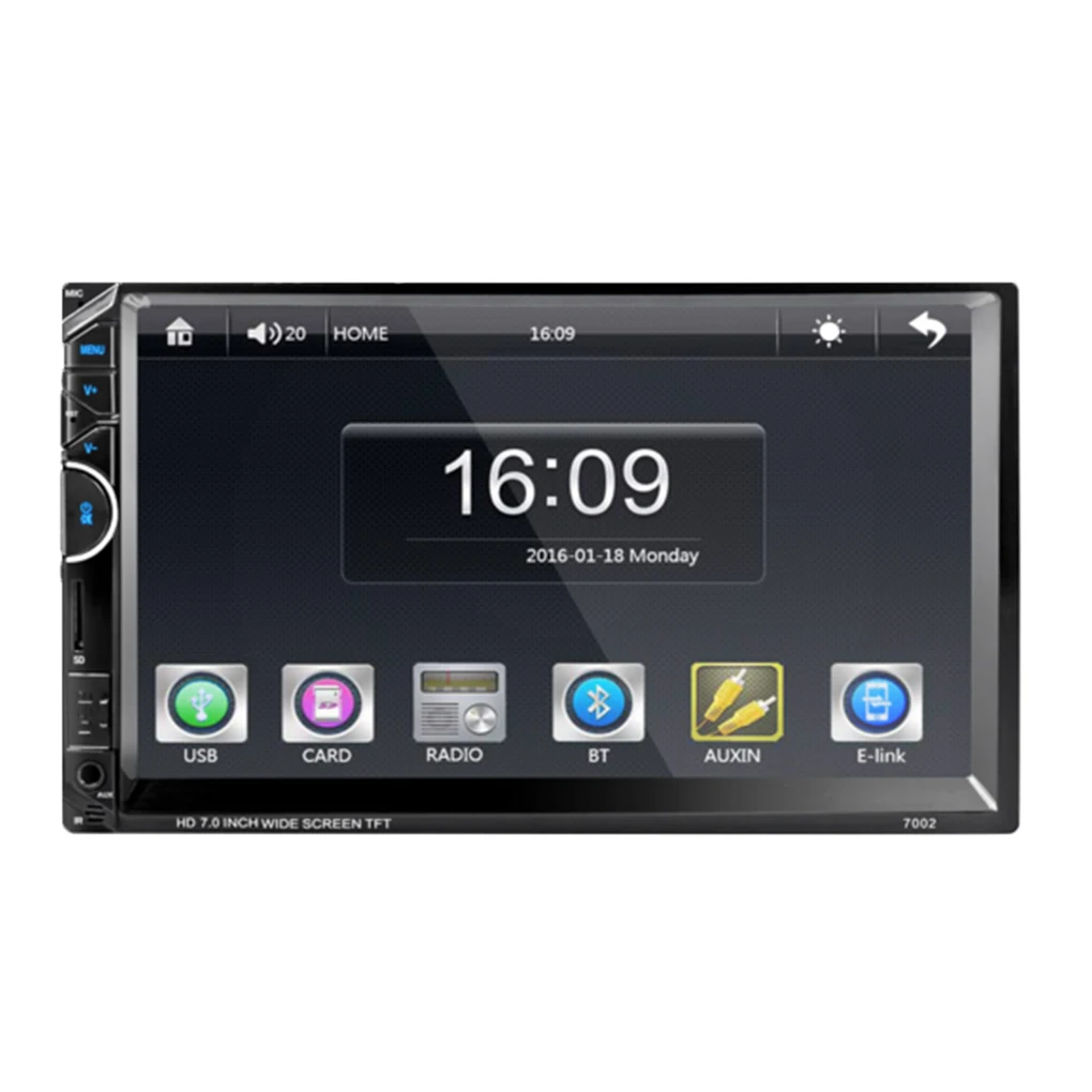 

7 inch 2 din 12V Car Radio MP5 Player AM FM Bluetooth Function Universal Auto MP5 SD / AUX in / USB Stereo Player