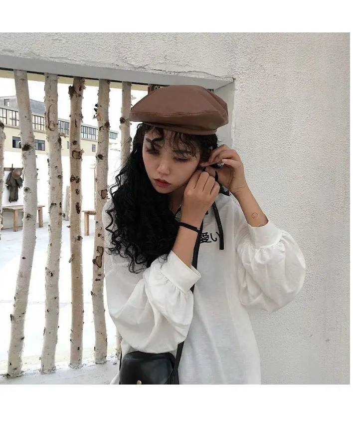 beret hats for women leather berets for women Autumn Winter beret women berets caps for women (11)