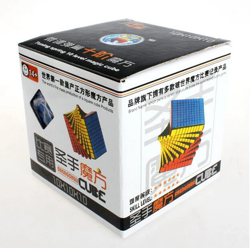 ShengShou 10x10x10 головоломка куб профессиональный ПВХ и матовые наклейки Cubo Magico