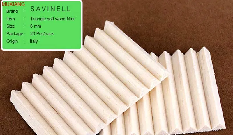 3 MUXIANG SAVINELL 6mm wood filter for rosewood or briar wood tobacco pipe