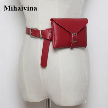 

Mihaivina PU Leather Waist Bags Women Designer Fanny Pack Fashion Belt Bag Female Mini Waist Pack Messenger Bolsa New Coin Bag