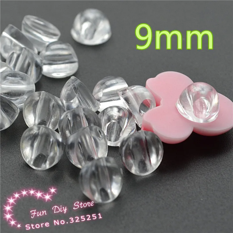 

plastic clear DIY hole base for handmade Craft free shipping 9mm 100pcs