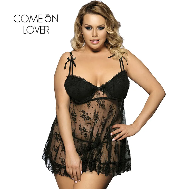 

RI7728 Wholesale and retail sexy lingerie see through flower black sexy nightgown fashion trendy sexy hot seductive babydoll
