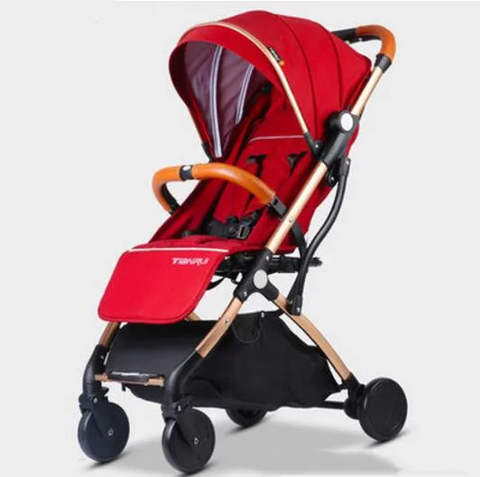

Baby stroller ultra light portable can sit reclining three folds with pull rods can be on the plane bb push aluminum stroller
