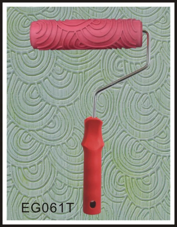 

7" Rubber Roller Embossed Texture Pattern Paint Roller Home Decoration Paint Brush Background Wall Tool 7 Inch