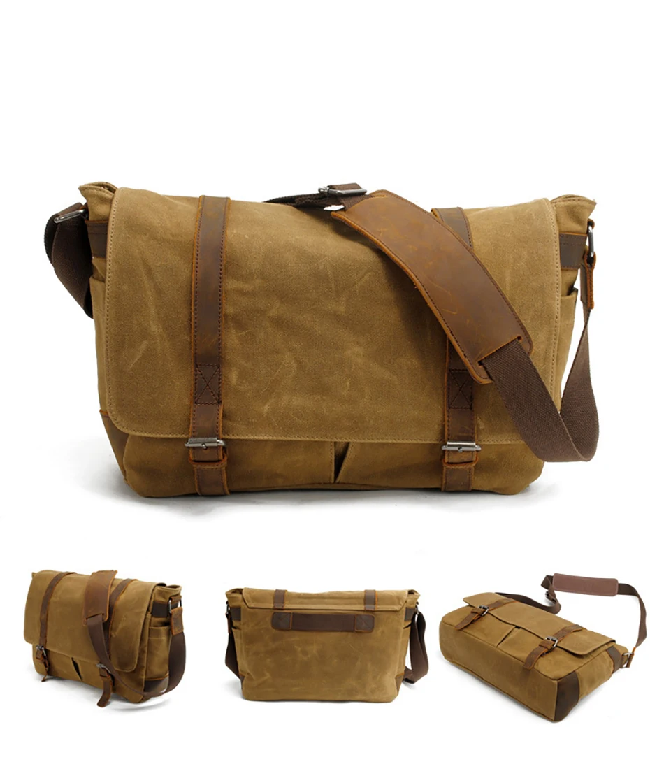 Camera Shoulder Messenger Bag Light Khaki