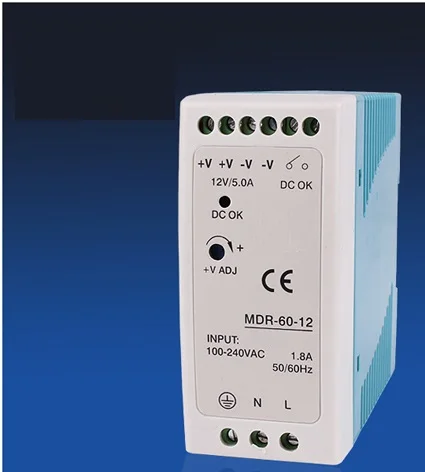 

MDR-60-12 60W 12V DIN Rail Mounted Industrial Power Supply 12VDC