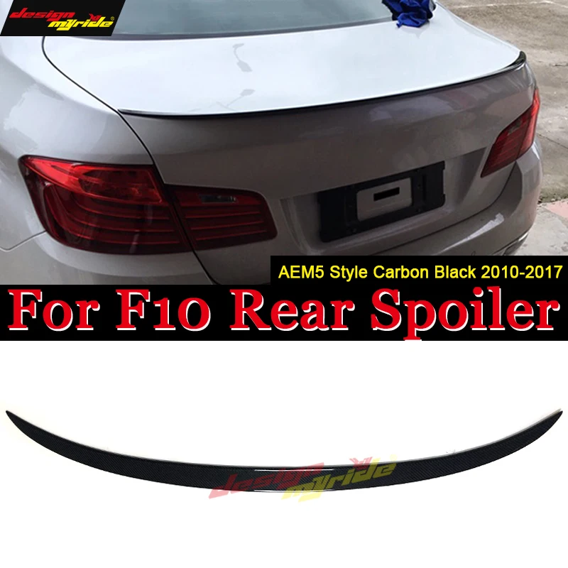F10 Spoiler Rear Trunk Wing Lip Tail AEM5 Style Carbon For 520i 525i 528i 530i 535i 535d 550i 2010-16 | Автомобили и мотоциклы