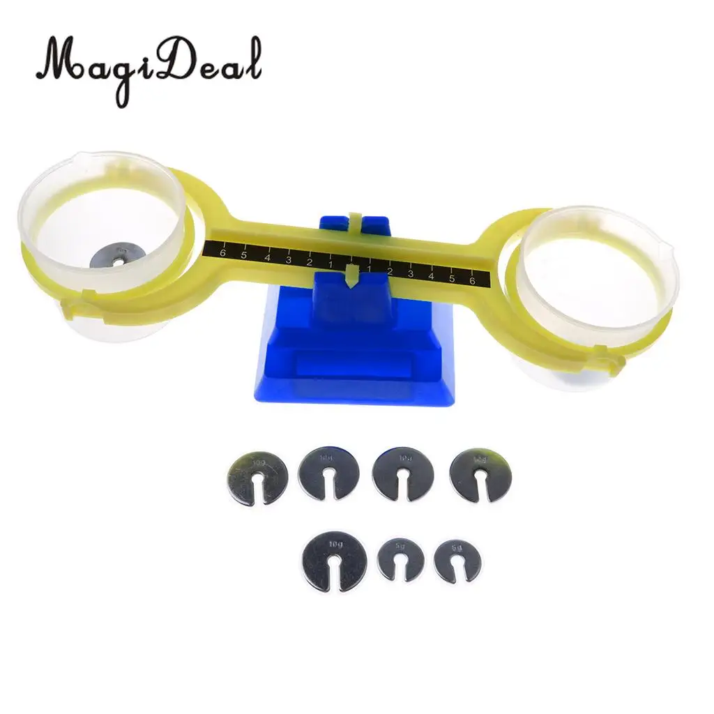 Toy Balance Beam Weighing Scale Baby Kids Children Early Educational Math Number Learning Stacking Counting Game