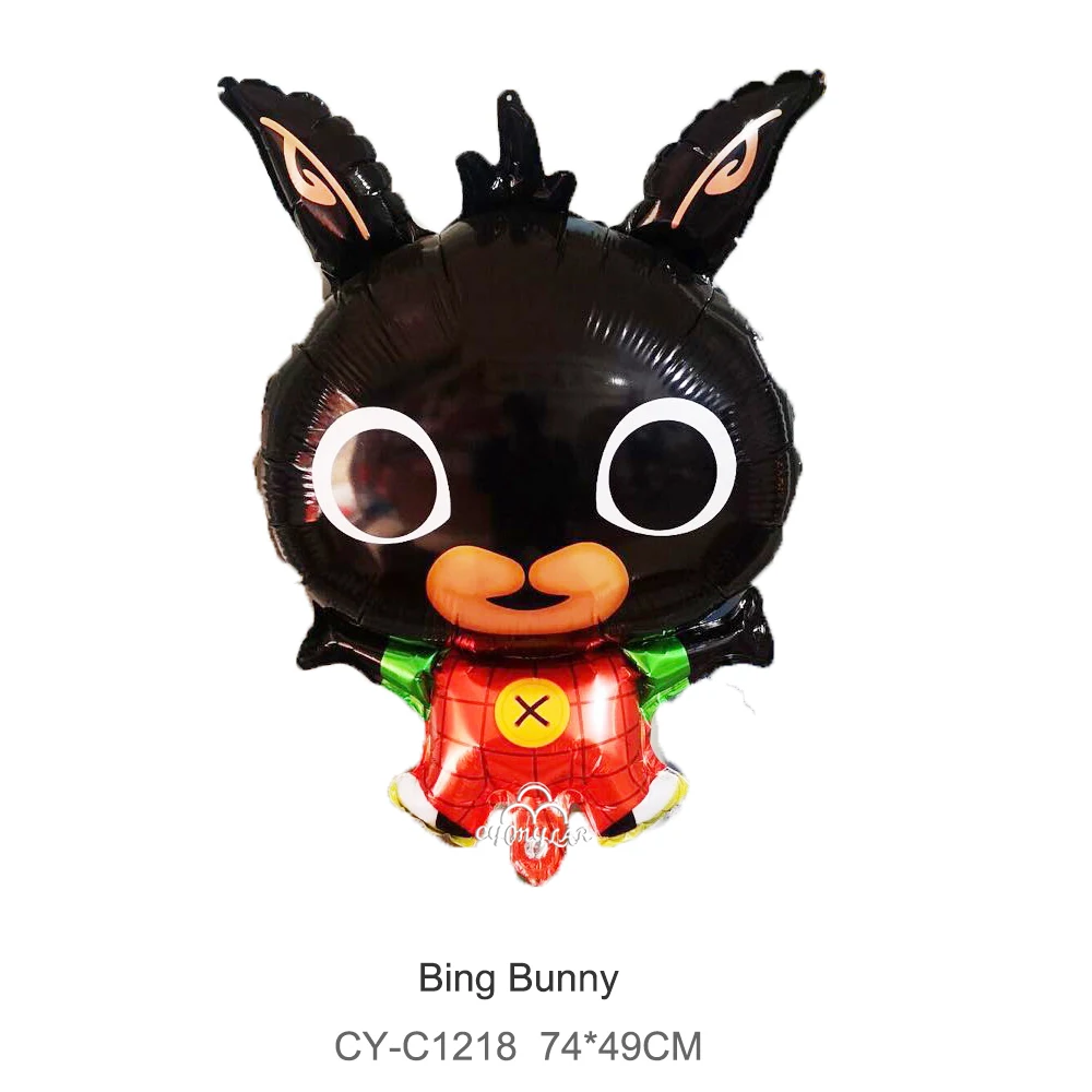 

74*49cm 1pc Bing Bunny foil balloon cartoon rabbit animal balloon toys for kids children birthday party decorations globos