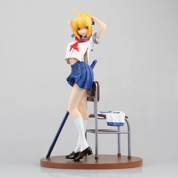 

25cm Anime Fate Stay Night Saber Figure Sailor Uniform ver. Arturia Pendragon PVC Action Figures Collection Model Toy Doll Gifts