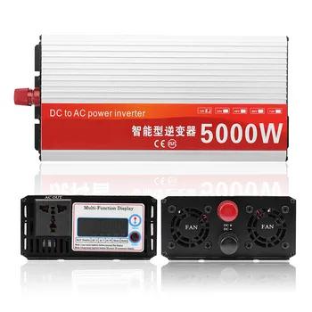 

DC 12V/24V/48V To AC 220V 5000W Modified Sine Wave Intelligent Power Inverter Dual LCD Display Converter
