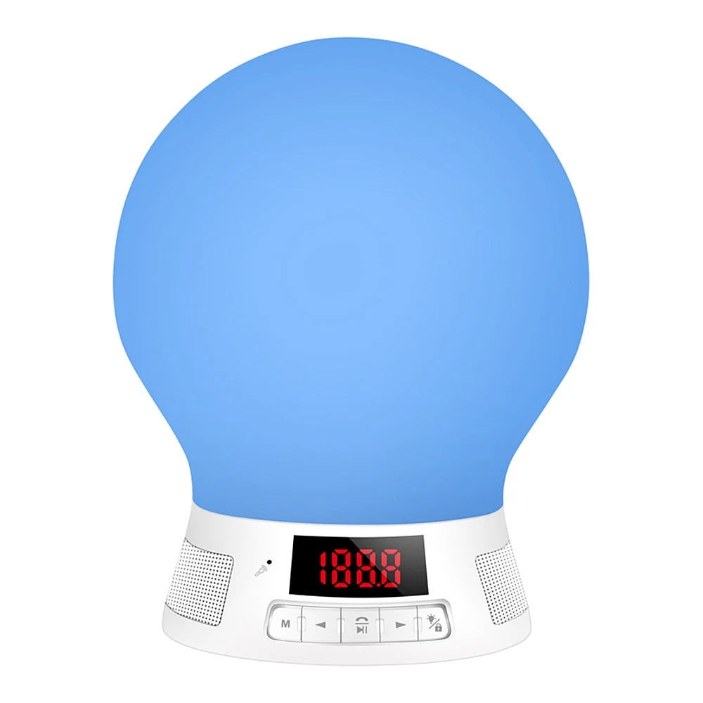 Bl10t Smart LED Bluetooth Light Touch Сенсор Регулируемый цифровой Дисплей MP3 плеера ночник 6 10 м