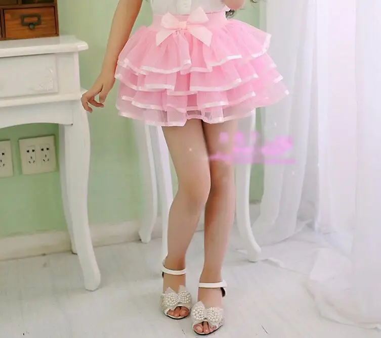 

Children Girl Summer Clothing TUTU Bow Dancing Party Skirts For 3-9 Year Kid Baby,J557