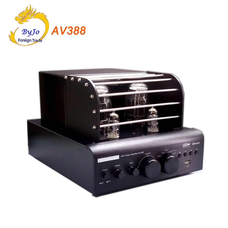 AV388 Bluetooth Vacuum Tube Stereo audio Amplifier 35w